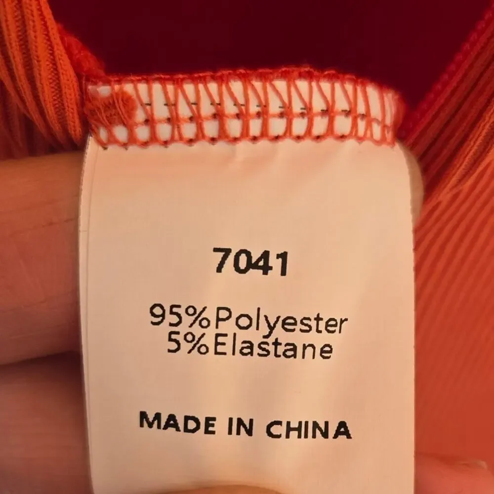 PrettyGarden Small Orange Longsleeve Mockneck Jumpsuit [0105] - Picture 8 of 9